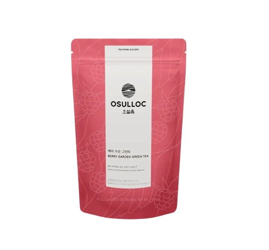 Osulloc Berry Garden Green Tea, 20 Pyramid Tea Bags from Korea