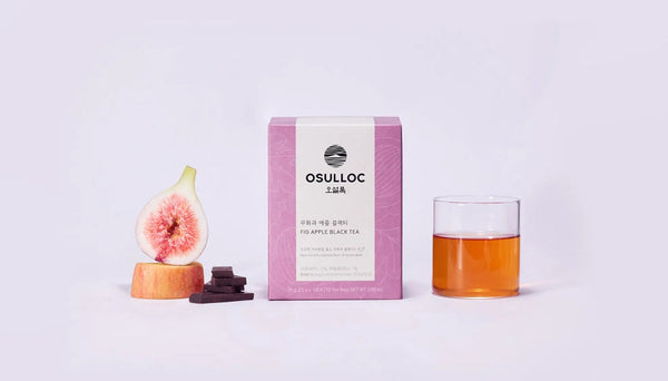 3 x Osulloc Fig Apple Black Tea 10 Pyramid Tea Bags, Fig, Apple & Cacao Blend from Korea
