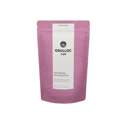 Osulloc Fig Apple Black Tea 20 Pyramid Tea Bags, Fig, Apple & Cacao Blend from Korea