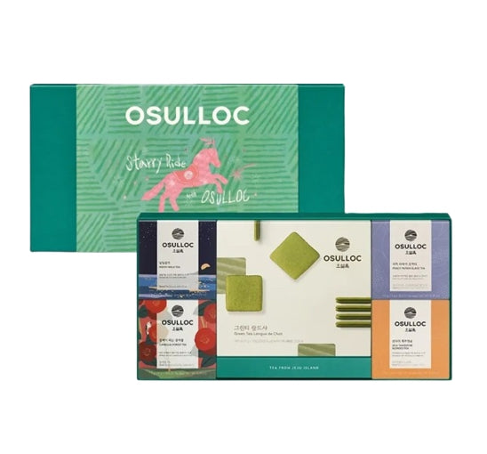 Osulloc Green Tea Langue De Chat Best Tea Gift Set – Premium Matcha Cookies & Tea from Korea