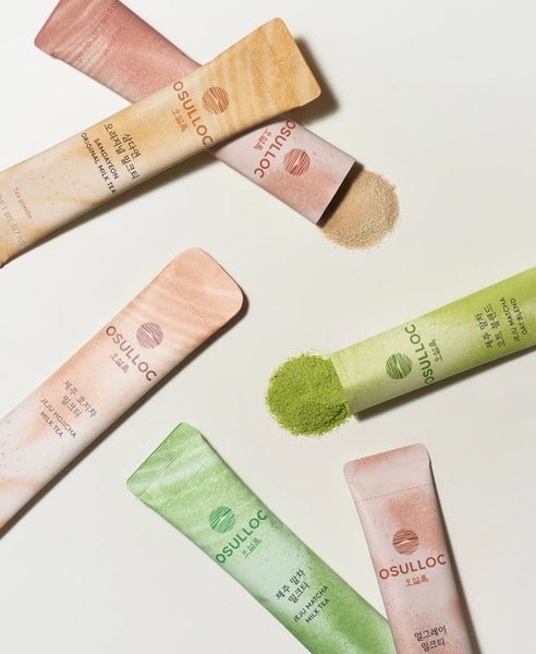 2 x Osulloc Jeju Hojicha Milk Tea 10 Sticks, Roasted Green Tea Latte from Korea