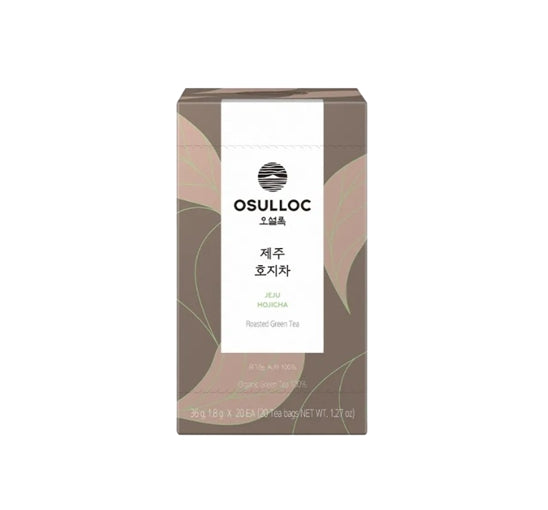 Osulloc Jeju Hojicha 20 Tea Bags, Korean Roasted Green Tea from Korea