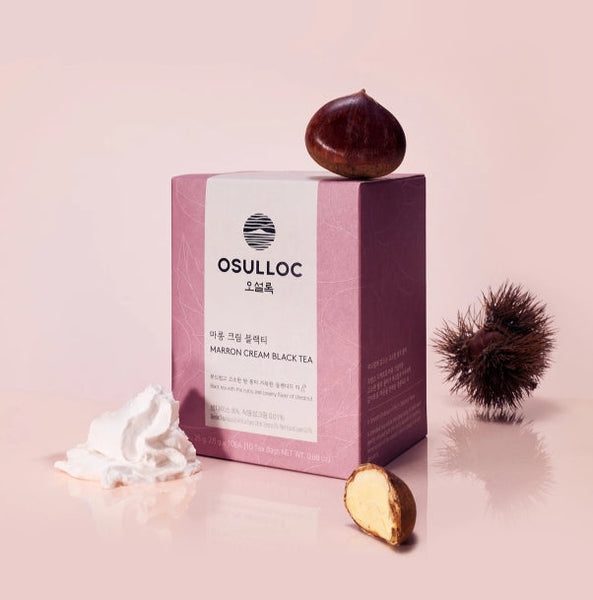 3 x Osulloc Marron Cream Black Tea 10 Pyramid Tea Bags, Chestnut & Cream from Korea