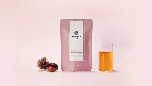 3 x Osulloc Marron Cream Black Tea 20 Pyramid Tea Bags, Chestnut & Cream from Korea