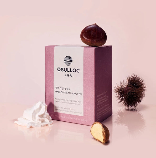 2 x Osulloc Marron Cream Black Tea 20 Pyramid Tea Bags, Chestnut & Cream from Korea