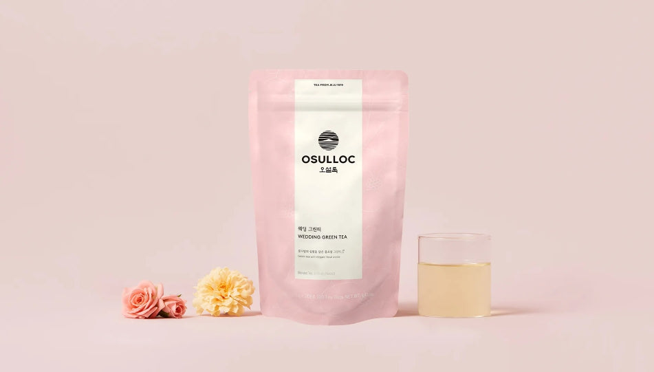 2 x Osulloc Wedding Green Tea 20 Pyramid Tea Bags, Floral Muscat Scent from Korea