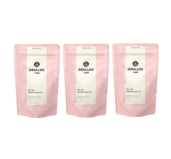 3 x Osulloc Wedding Green Tea 20 Pyramid Tea Bags, Floral Muscat Scent from Korea
