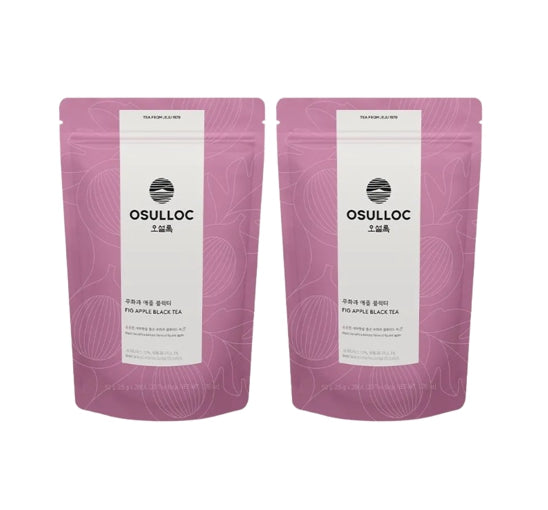 2 x Osulloc Fig Apple Black Tea 20 Pyramid Tea Bags, Fig, Apple & Cacao Blend from Korea