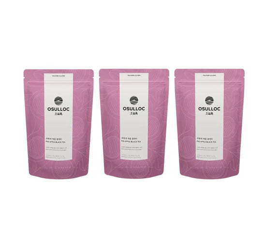 3 x Osulloc Fig Apple Black Tea 20 Pyramid Tea Bags, Fig, Apple & Cacao Blend from Korea