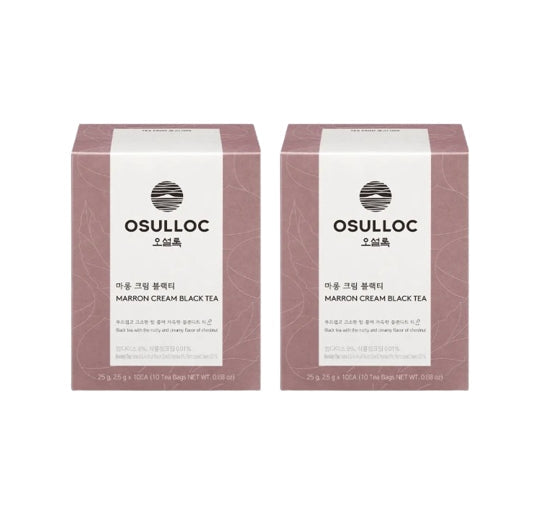2 x Osulloc Marron Cream Black Tea 10 Pyramid Tea Bags, Chestnut & Cream from Korea