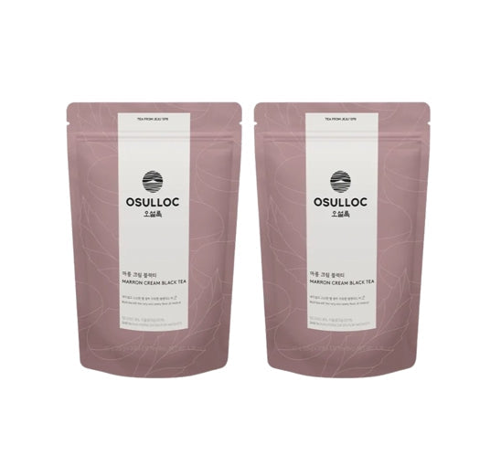 2 x Osulloc Marron Cream Black Tea 20 Pyramid Tea Bags, Chestnut & Cream from Korea