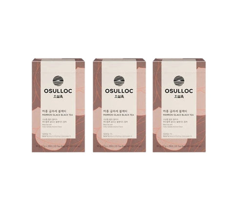 3 X OSULLOC Marron Glace Black Tea, 1 Box 20 Tea Bags, from Korea by OSULLOC