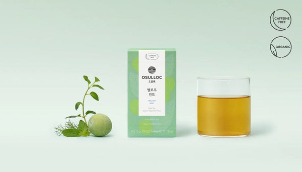 2 x [CAFFEINE FREE] Osulloc Mellow Mint Tea (20 Tea Bags), Caffeine‑Free, Herb Tea, Natural Peppermint Flavor from Korea