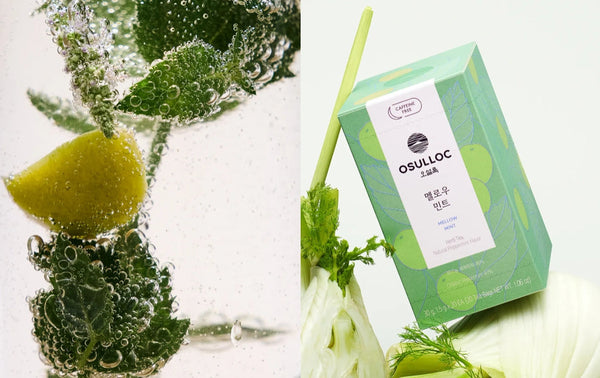 2 x [CAFFEINE FREE] Osulloc Mellow Mint Tea (20 Tea Bags), Caffeine‑Free, Herb Tea, Natural Peppermint Flavor from Korea