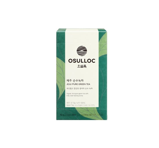 OSULLOC Jeju Pure Green Tea, 1 Box 20 Tea bags, from Korea by OSULLOC