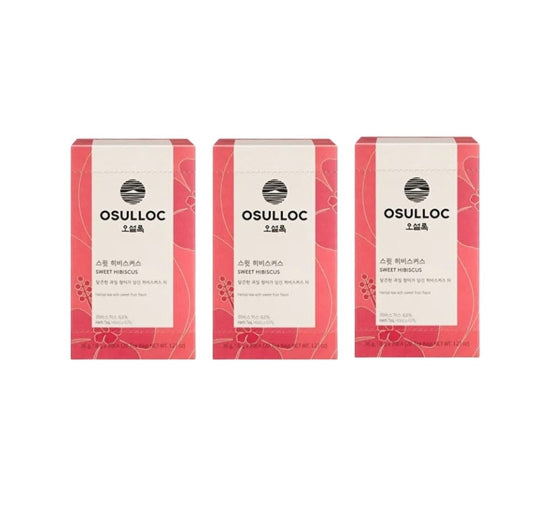 3 X OSULLOC Sweet Hibiscus, 1 Box 20 Tea Bags, from Korea_KT