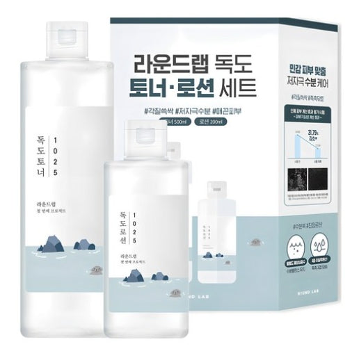 ROUND LAB 1025 Dokdo Toner 500ml + Lotion 200ml Set by ROUND LAB