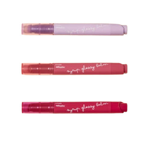 3 x ETUDE [Replay] Syrup Glossy Balm 2.5g , 3 Colours from Korea