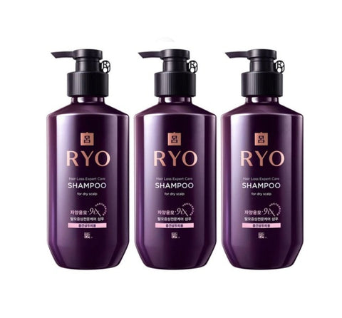 3 x Ryo Jayangyunmo Hair Loss Expert Care Shampoo for Dry Scalp 400ml from Korea