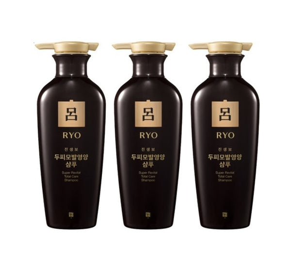 3 x Ryo Jinsaengbo Super Revital Total Care Shampoo 400ml from Korea