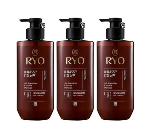 3 x Ryo New Heukwoon Hair Root Strengthen and Volume Shampoo 480ml from Korea