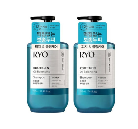 2 x Ryo ROOT:GEN Oil Balancing Shampoo 515ml from Korea by Ryo