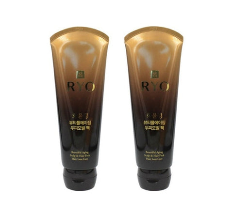 2 x Ryo Beautiful Aging Hair Loss Care Scalp & Hair Pack 230ml from Korea from Korea