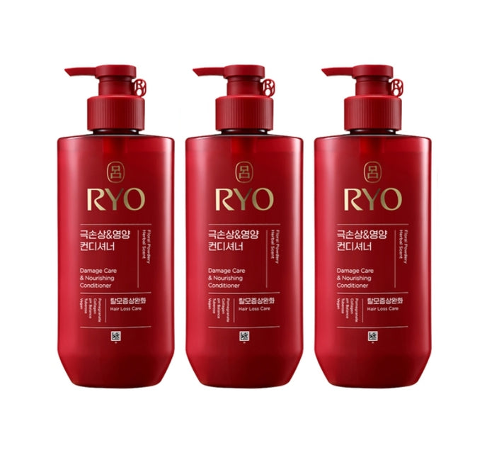 3 x Ryo New Hambit Damage Care & Nourishing Conditioner 480ml from Korea