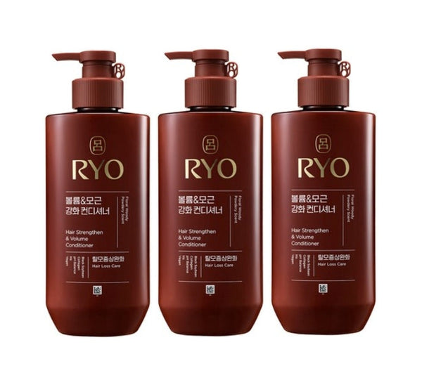 3 x Ryo New Heukwoon Hair Root Strengthen and Volume Conditioner 480ml from Korea