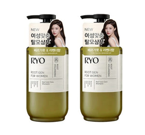 2 x Ryo ROOT:GEN for Women Root Volumizing Hair Loss Care Shampoo 353ml from Korea