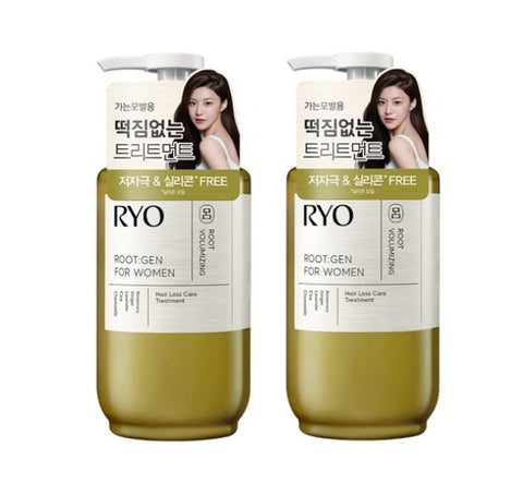 2 x Ryo ROOT:GEN for Women Root Volumizing Hair Loss Care Treatment 515ml from Korea