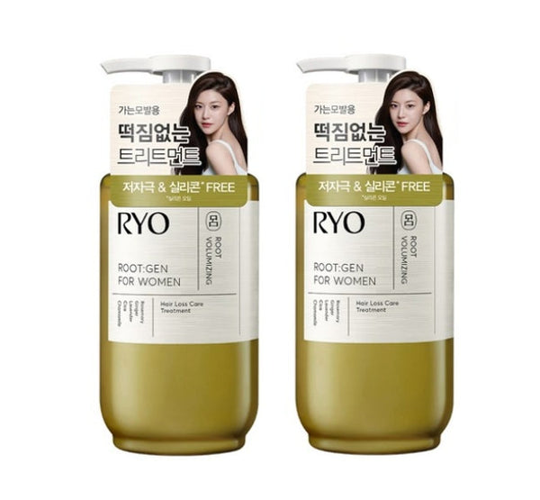 2 x Ryo ROOT:GEN for Women Root Volumizing Hair Loss Care Treatment 353ml from Korea