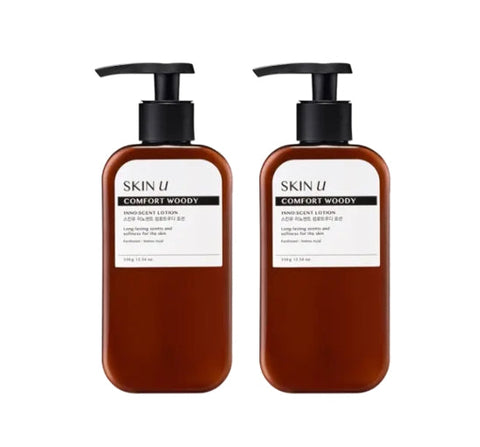 2 x HAPPY BATH Skin U Innoscent Comfort Woody Lotion 350g from Korea