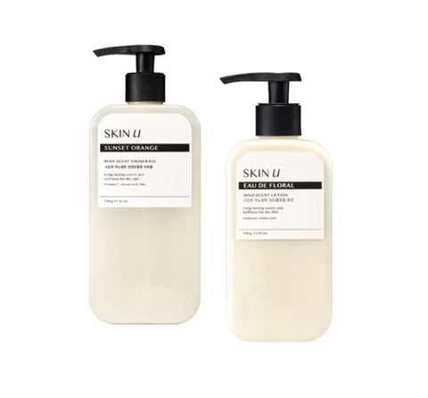 HAPPY BATH Skin U Innoscent Eau De Floral Shower Gel 500g + Lotion 350g from Korea by HAPPY BATH