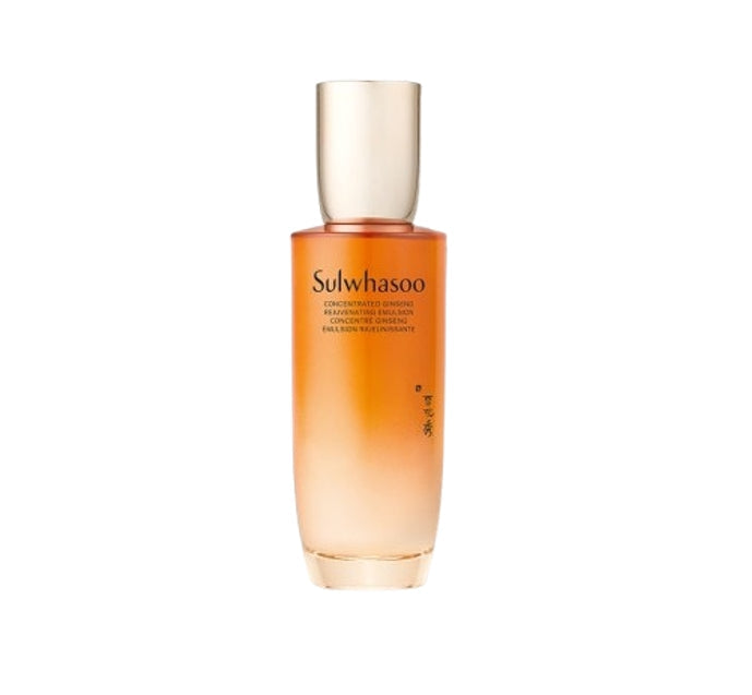 Sulwhasoo Concentrated Ginseng Rejuvenating Emulsion with ginseng for hydration, firming, and smooth skin texture