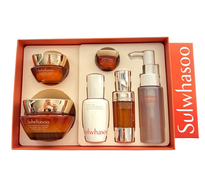 Sulwhasoo Concentrated Ginseng Cream Perfecting Rich Set for deep hydration, firming, and anti-aging care with ginseng