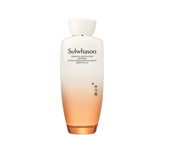 Sulwhasoo Essential Revitalizing Water with Korean herbs for hydrating, soothing, and prepping the skin