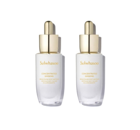 Sulwhasoo Concentrated Ginseng Brightening Spot Ampoule for fading dark spots, brightening skin tone, and radiance boost