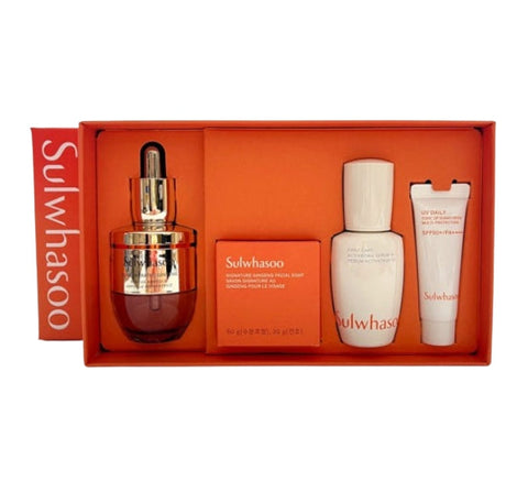 Sulwhasoo Concentrated Ginseng Rescue Ampoule Set for firming, revitalizing, and strengthening skin with ginseng extract