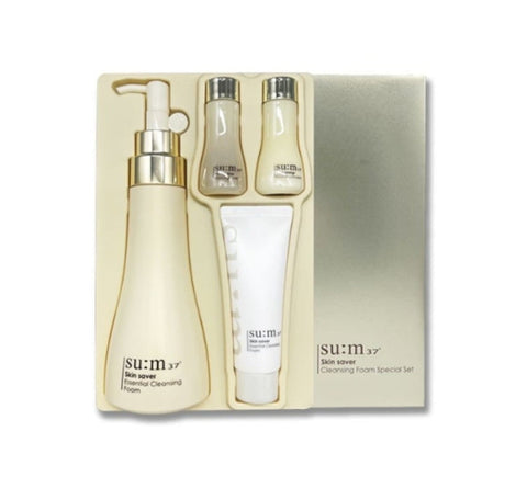 Su:m37 Skin Saver Essential Cleansing Foam July 2025 Set (4 Items) from Korea