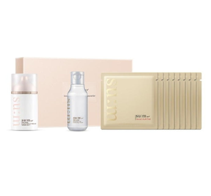Su:m37 Sun-away Cooling Watery Sun Block AD Jan. 2025 Set (3 Items) from Korea