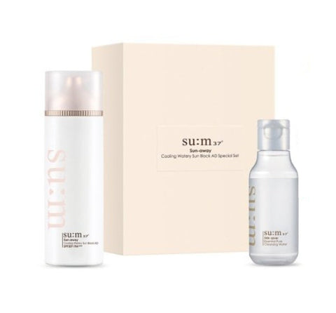 Su:m37 Sun-away Cooling Watery Sun Block AD Feb. 2025 Set (2 Items) from Korea