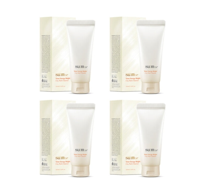 Su:m37 Time Energy Bright Clay Pack Cleanser Nov. 2024 Set (4 Items) from Korea