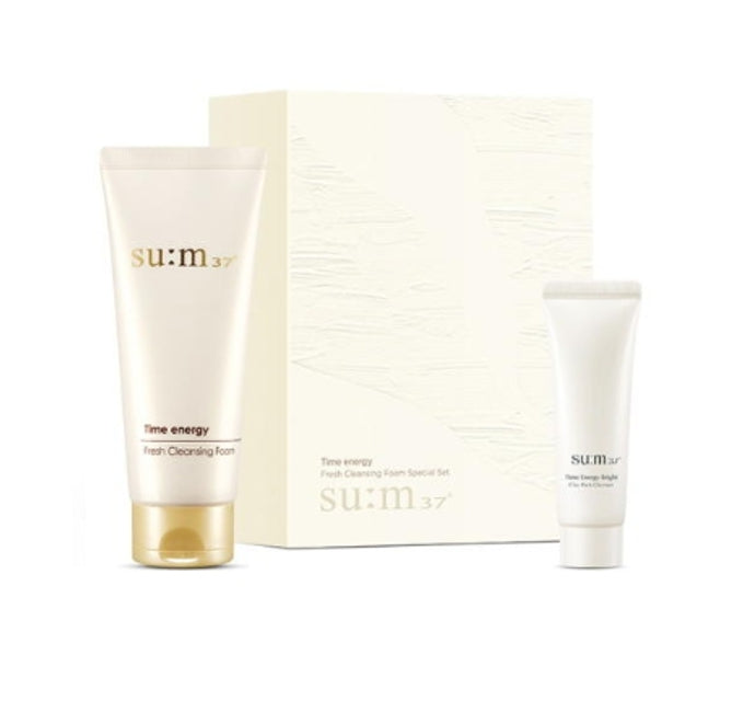 Su:m37 Time Energy Fresh Cleansing Foam Jan. 2025 Set (2 Items) from Korea