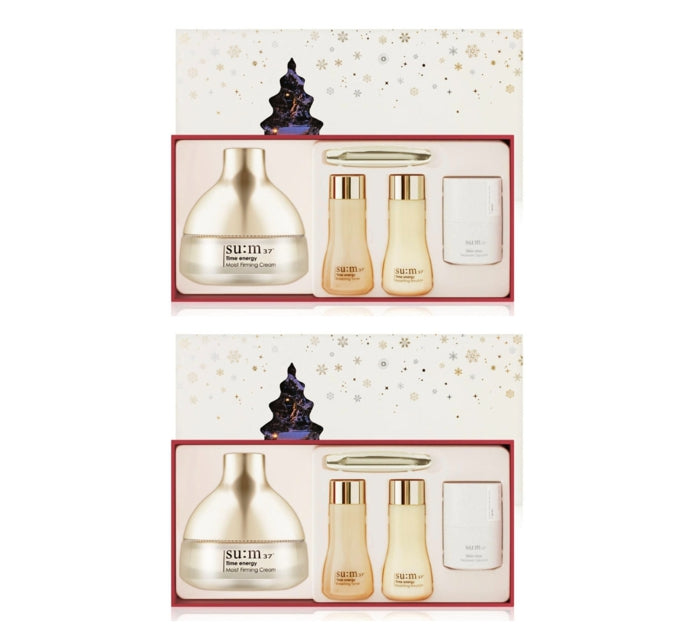 2 x Su:m37 Time Energy Moist Firming Cream Holiday Edition Dec. 2024 Set (4 Items)  from Korea