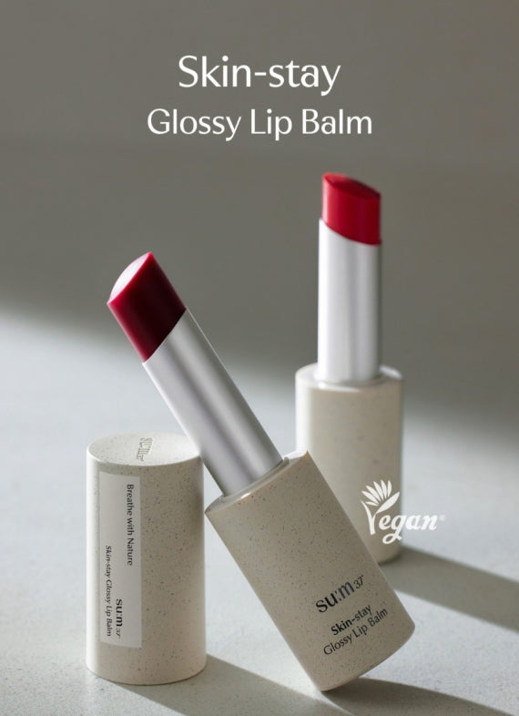 3 x Su:m37 Skin-stay Glossy Lip Balm 4.2g, 3 Colours from Korea