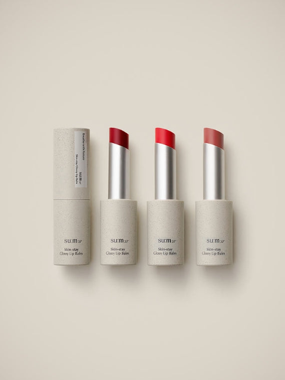 3 x Su:m37 Skin-stay Glossy Lip Balm 4.2g, 3 Colours from Korea