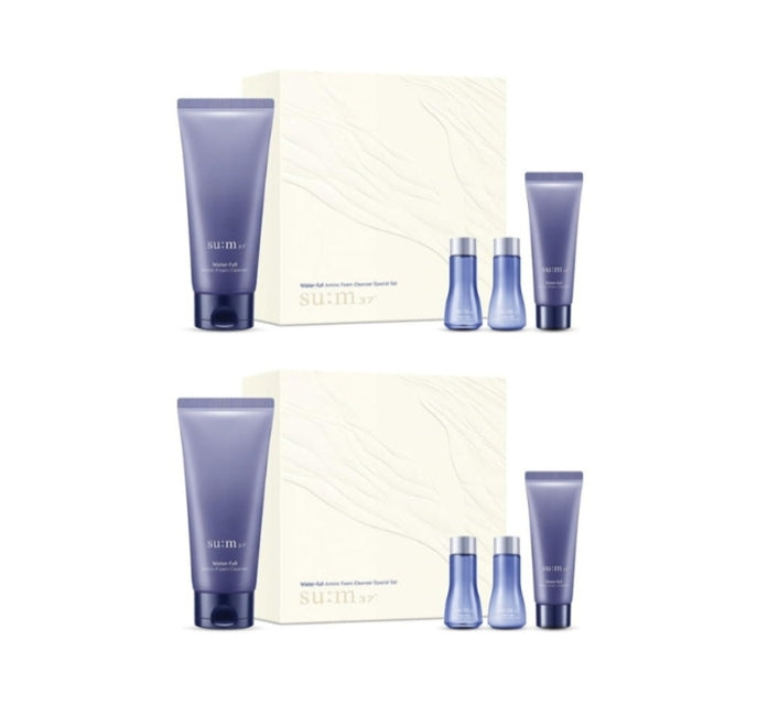 2 x Su:m37 Water-full Amino Foam Cleanser July 2025 Set (4 Items) from Korea