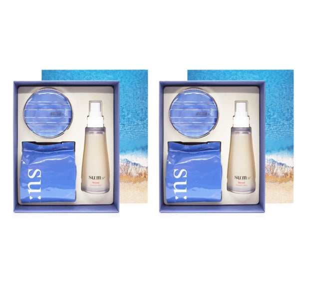 2 x Su:m37 Water-full CC Cushion Perfect Finish July 2025 Set (3 Items) from Korea