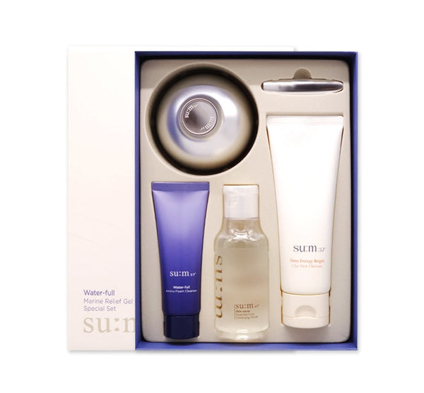 Su:m37 Water-full Marine Relief Gel Cream July 2024 Set (4 Items) from Korea